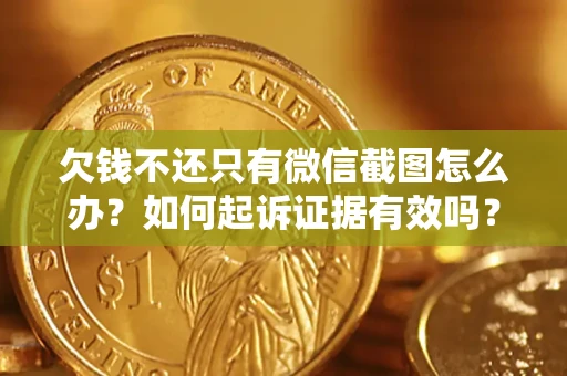 武汉欠钱不还只有微信截图怎么办？如何起诉证据有效吗？