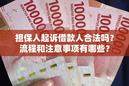 武汉担保人起诉借款人合法吗？流程和注意事项有哪些？
