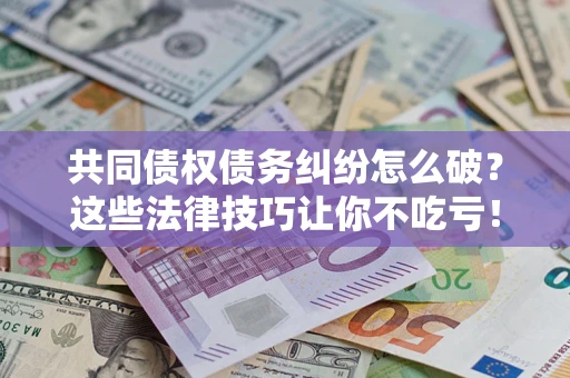 武汉共同债权债务纠纷怎么破？这些法律技巧让你不吃亏！