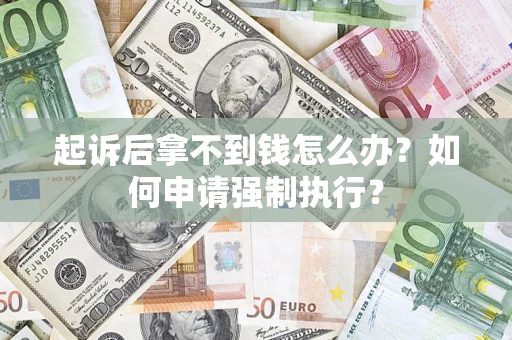 武汉起诉后拿不到钱怎么办？如何申请强制执行？