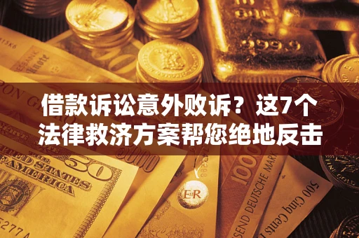武汉借款诉讼意外败诉？这7个法律救济方案帮您绝地反击！
