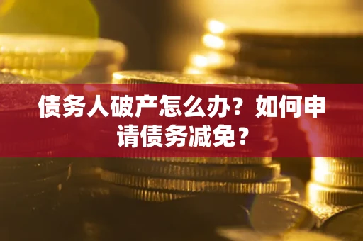 武汉债务人破产怎么办？如何申请债务减免？