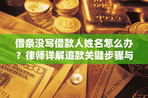 武汉借条没写借款人姓名怎么办？律师详解追款关键步骤与证据链构建