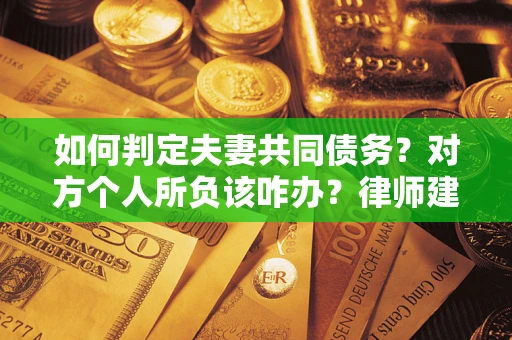 武汉如何判定夫妻共同债务？对方个人所负该咋办？律师建议
