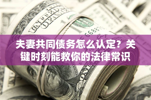 武汉夫妻共同债务怎么认定？关键时刻能救你的法律常识