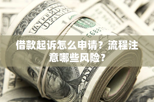 武汉借款起诉怎么申请？流程注意哪些风险？