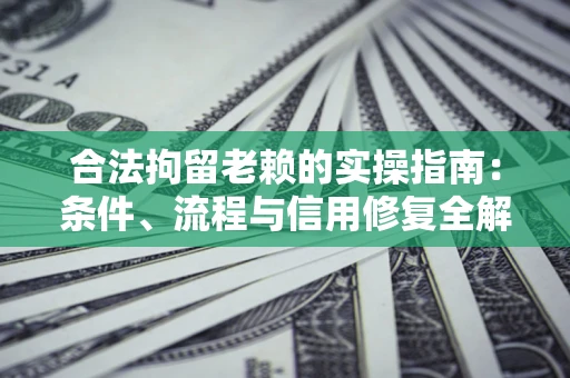 武汉合法拘留老赖的实操指南：条件、流程与信用修复全解析