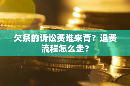 武汉欠条的诉讼费谁来背？退费流程怎么走？